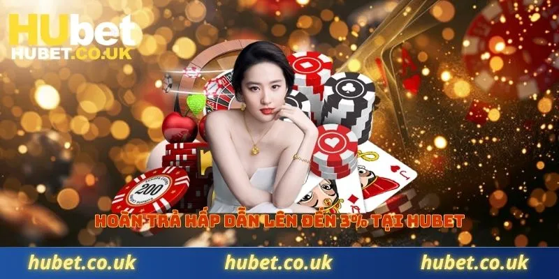 Hoàn trả hấp dẫn lên đến 3% tại Hubet
